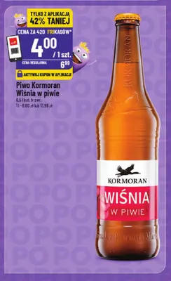 Piwo Kormoran Wiśnia w piwie promocja w POLOmarket