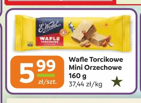 Wafle Torcikowe mini orzechowe E.Wedel promocja w Społem Częstochowa