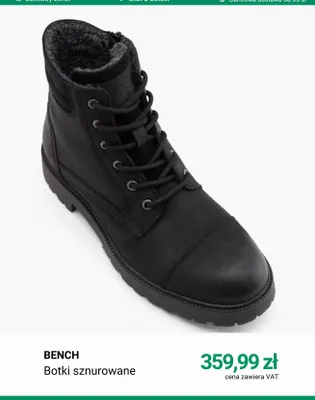 Botki sznurowane Bench promocja w Deichmann