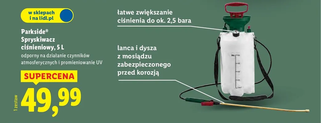 Spryskiwacz ciśnieniowy promocja w Lidl