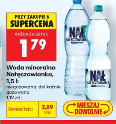 Woda mineralna niegazowana Nałęczowianka promocja w Biedronka