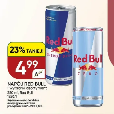Napój energetyczny Red Bull promocja w Chata Polska