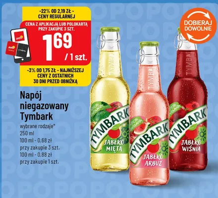 Napój niegazowany Tymbark Jabłko Wiśnia promocja w POLOmarket