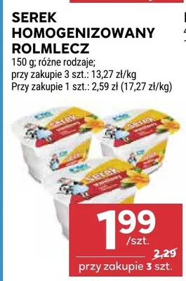 Serek homogenizowany rolmlecz różne rodzaje promocja w Stokrotka