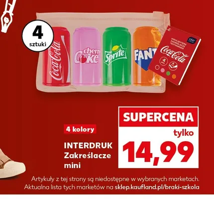 Zakreślacze mini Interdruk 4-pak promocja w Kaufland