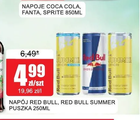 Napój energetyczny Red Bull promocja w Bingo