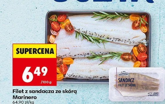 Filet z sandacza ze skórą promocja w Biedronka