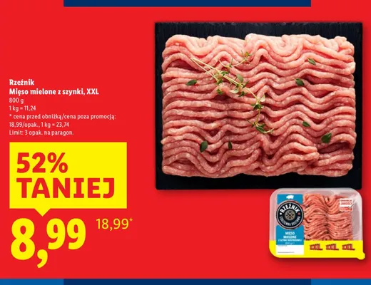 Mięso mielone z szynki, XXL Rzeźnik promocja w Lidl