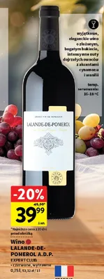 Wino Lalande-De-Pomerol Expert Club czerwone wytrawne promocja w Intermarche