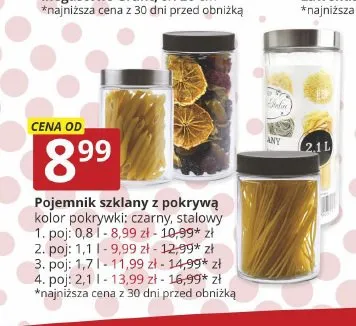 Pojemnik szklany z pokrywą promocja w Prymus AGD