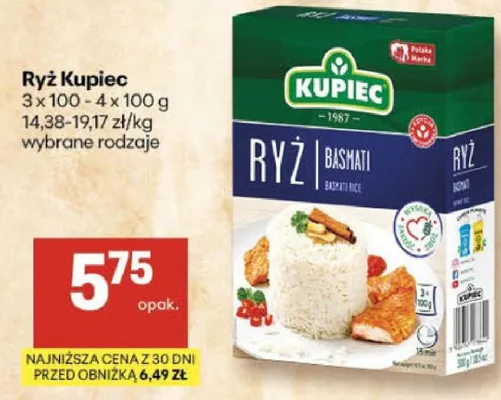 Ryż basmati promocja w Delikatesy Centrum