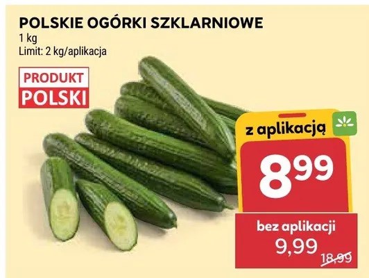 Ogórki szklarniowe polskie promocja w Stokrotka