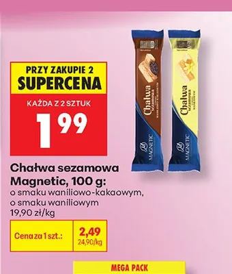 Chałwa sezamowa o smaku waniliowym Magnetic promocja w Biedronka
