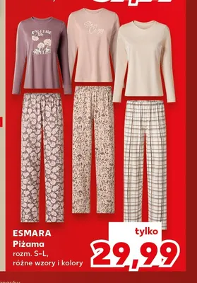 Piżama Esmara promocja w Kaufland