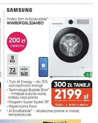 Pralka Slim AI Ecobubble Samsung promocja w Max Elektro