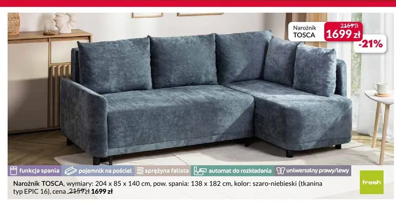 Narożnik Tosca promocja w Salony Agata