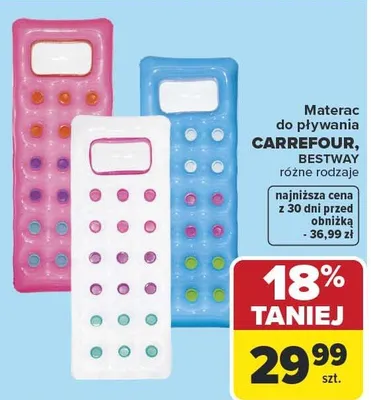 Materac do pływania CARREFOUR promocja w Carrefour