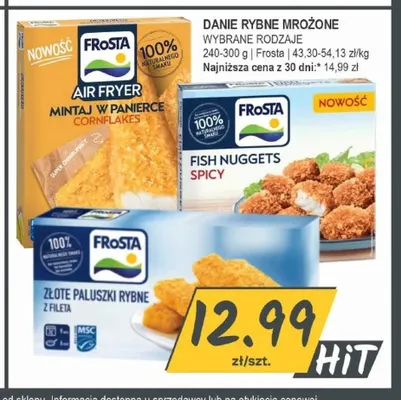 Złote paluszki rybne z fileta Frosta promocja w Słoneczko