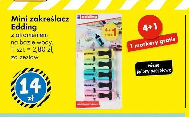 Mini zakreślacz Edding promocja w Tedi