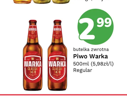 Piwo Warka Classic promocja w Limonka