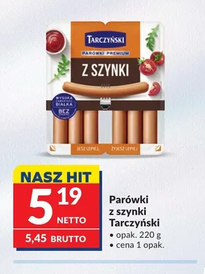 Parówki z szynki Tarczyński promocja w Makro