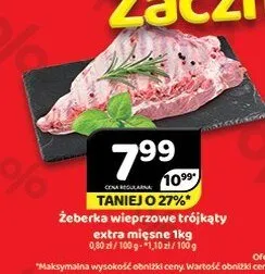 Żeberka wieprzowe trójkąty extra mięsne promocja w Delfin