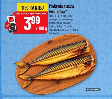 Makrela tusza wędzona promocja w POLOmarket