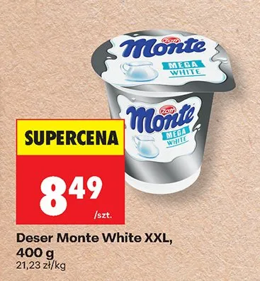 Deser Monte White XXL promocja w Biedronka