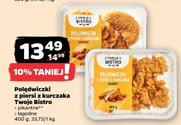 Polędwiczki z piersi z kurczaka pikantne Twoje Bistro promocja w Netto