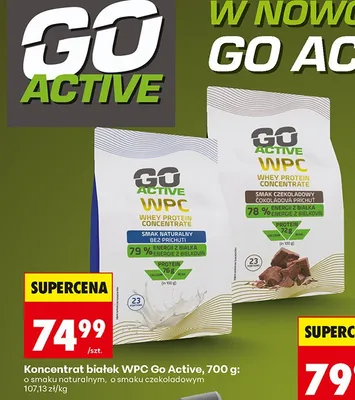 Koncentrat białek WPC, smak naturalny promocja w Biedronka