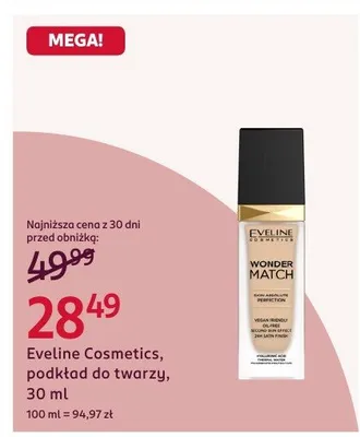 Podkład do twarzy Eveline Cosmetics promocja w Rossmann