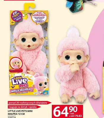 LITTLE LIVE PETS mini małpka 12cm promocja w Selgros