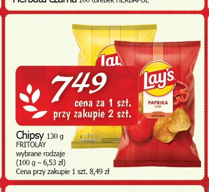 Chipsy Lay's papryka promocja w CEZAR Delikatesy
