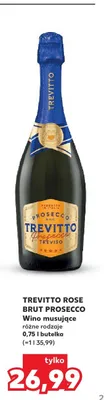 Wino musujące TREVITTO ROSE BRUT PROSECCO promocja w Kaufland