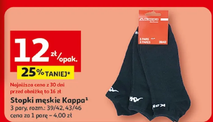 Stopki męskie Kappa promocja w Auchan