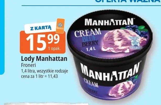 Lody Manhattan promocja w Leclerc