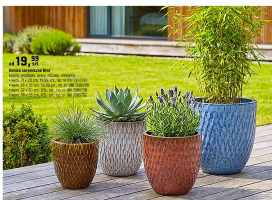 Doniczka ceramiczna Riva promocja w OBI