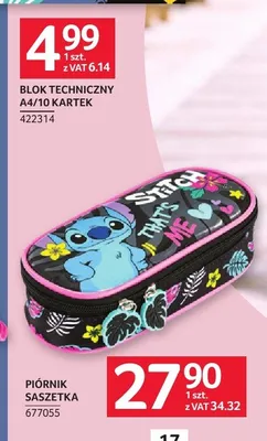 Piórnik saszetka Disney Stitch promocja w Selgros