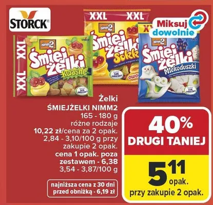 Żelki Śmiejżelki Nimm2 kwaśne Storck promocja w Carrefour