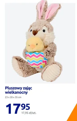 Pluszowy zając wielkanocny promocja w Action