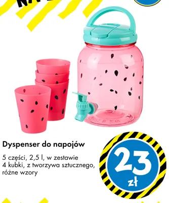 Dyspenser do napojów TEDi 2,5 l promocja w Tedi