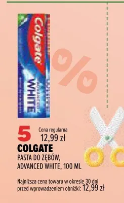 Pasta do zębów Colgate Advanced White promocja w Drogerie Natura