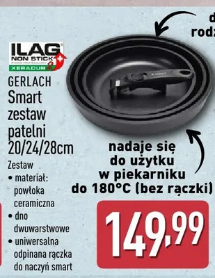 Zestaw patelni 20/24/28 cm smart promocja w Aldi