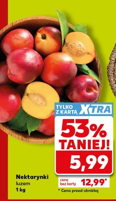 Nektarynki luzem promocja w Kaufland