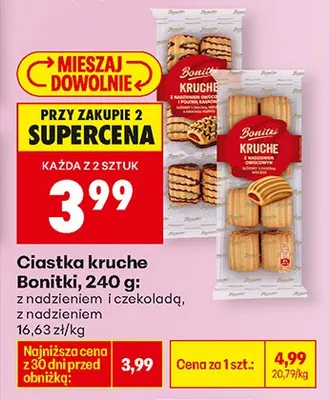 Ciastka kruche z nadzieniem promocja w Biedronka