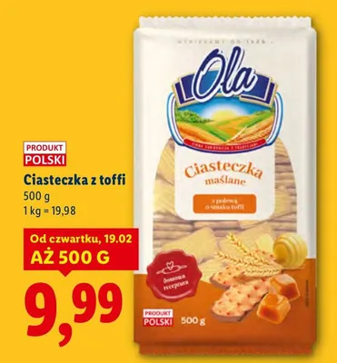 Ciasteczka z toffi maślane promocja w Lidl
