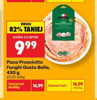 Pizza Prosciutto Funghi Gusto Bello promocja w Biedronka