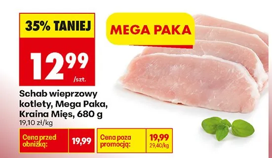 Schab wieprzowy kotlety, Mega Paka promocja w Biedronka