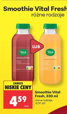 Smoothie Vital Fresh mango jabłko banan marakuja promocja w Biedronka