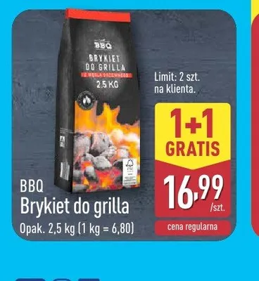Brykiet do grilla BBQ promocja w Aldi